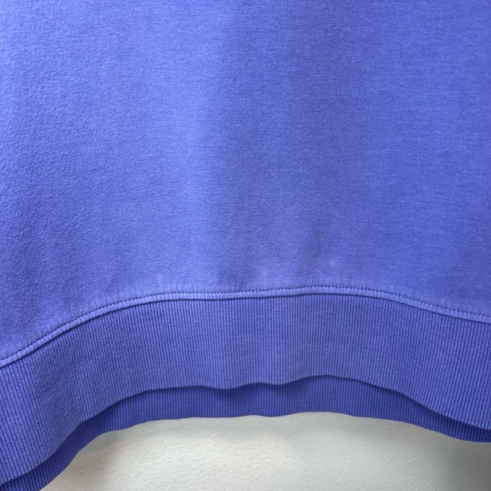 Athleta Sundown Crewneck Sweatshirt Dark Adonis Blue Pullover Distressed  Medium - Picture 7 of 13